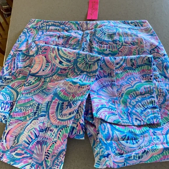 Lilly Pulitzer NWT Kelly Ankle Skinny Pants Happy as a Clam pattern size 12 - Picture 8 of 11